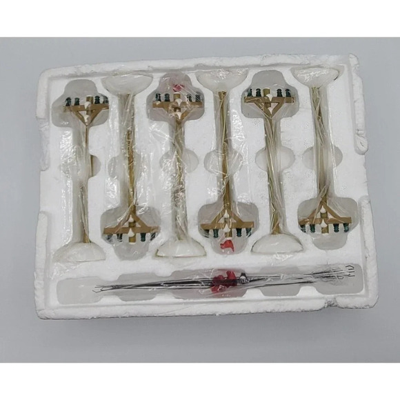 Department 56 Telephone Poles Birds on Wire Set of 6 Christmas Village #52656 - Picture 1 of 7